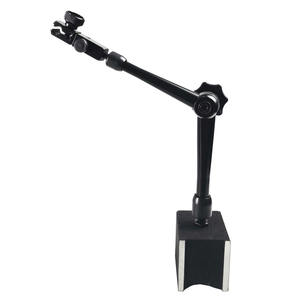 Magnetic Base Stand for Dial Adjustable 360mm 8mm Diameter Magnetic Base Holder Bracket Tool with Locking for Measurement and 1 Unit Height 80kg