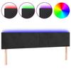 VidaXL LED Headboard Bedroom Furniture Double Bed Accessory Head of Bed Frame Interior Black 3121400