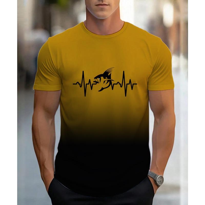 

Весна-літо 2024 Нова градієнтна багатокольорова футболка Shark Creative Street Fashion Trend Top 4XL