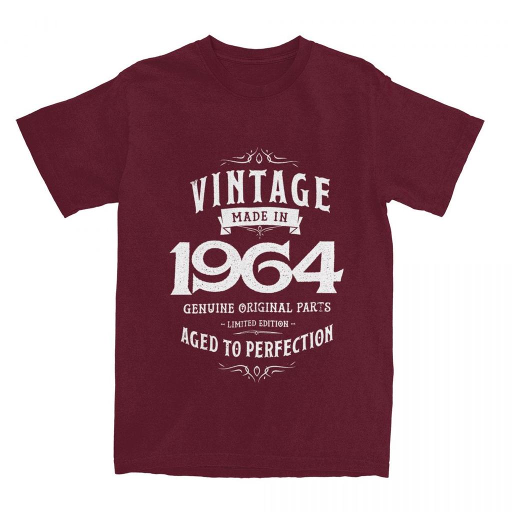 Birthday 1964 60th Grandma Grandpa Gift Merch Shirt for Men Women aged 60 Funny Pure Cotton New Arrival Tees