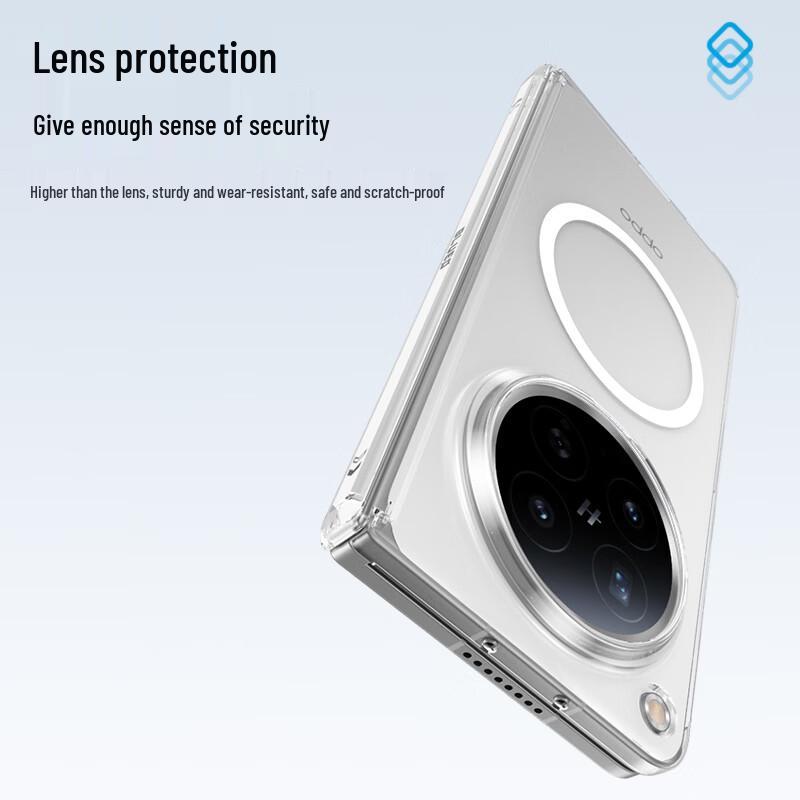OPPO Find N6 Fold Clear Magnetic Hinge Protection Case