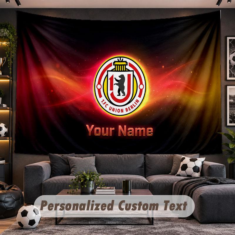 Wall Hanging Tapestry Custom NameUnion Berlin Pattern Personalized Printed Fabric Wall Decor