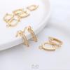 14K Gold-Filled Zircon Earring Accessories with Jump Ring U-Shaped Ear Cuff for DIY Jewelry Making