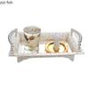 European Style Silver Plated Storage Tray Afternoon Tea Dessert Snack Tray Wedding Dessert Table Decoration Fruit Cake Pan