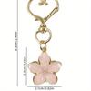 1pc Metal Sakura Flower Shaped Keychain With Lightweight Flowy Sakura Design And ID Tag Suitable For Bags Cars Couples And Holiday Gifts Wallet