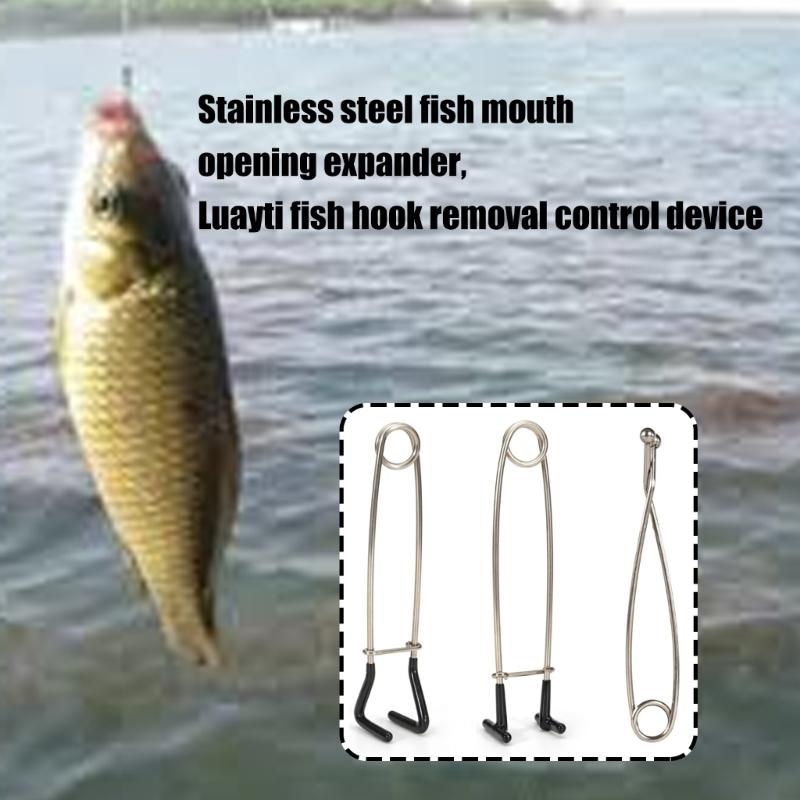 3 Stück Fischmaul-Kiefernschieber Fischhakenentferner Extraktoren Maulöffner Spreizer Süßwasser Salzwasser Angelgerät Werkzeug