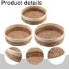 Multi-Purpose Container Natural Straw Basket Decorative Storage Decorative Home Accessory Easy To Clean For Snacks For Cosmetics