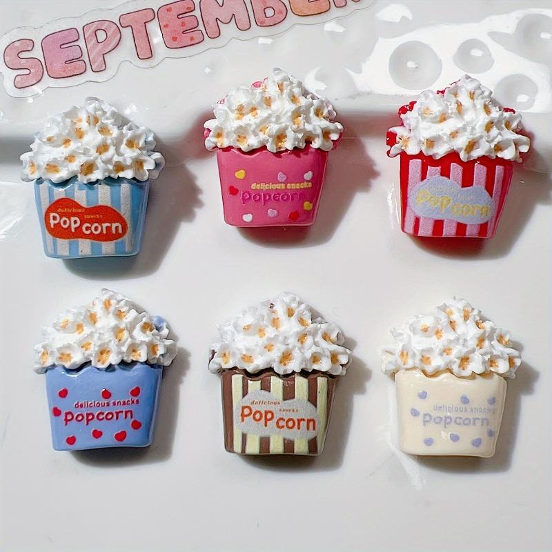 

Food Play Popcorn Bucket Resin Patch Phone Case DIY Children s Hair Accessories 5pcs різнокольоровий