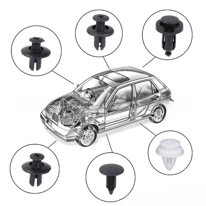 500PCS Mixed Auto Vehicle Fastener Bumper Clips Retainer Rivet Door Panel Fender Liner Universal Fit All Car
