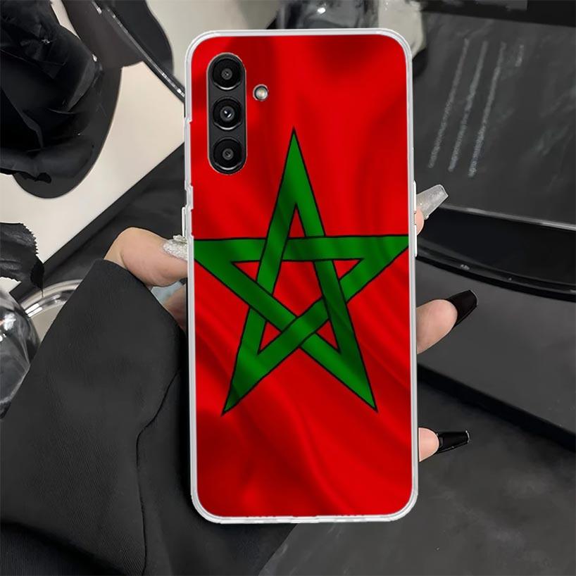 Morocco Flag Phone Case for Samsung Galaxy A17 A16 A26 A36 A56 A15 A14 A13 A12 A55 A54 A53 A25 A24 A23 A35 A34 A33 A05S A04S Gal