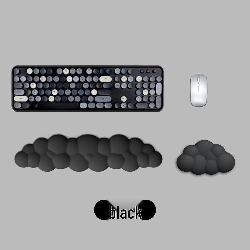 Cross-Border Cloud Memory Foam Keyboard Wrist Rest - Large Non-Slip Desktop Support