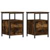 VidaXL Tables de chevet 2 pcs chêne fumé 34x35,5x50 cm bois ingénierie 826018