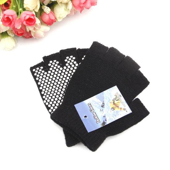 Damen Atmungsaktive Rutschfeste Outdoor Fitnessstudio Sport Yoga Übung Halbfingerhandschuhe