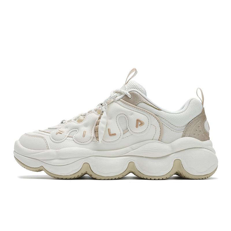 FILA PEASE Cushioning, Wear Resistant Low top Chunky Sneakers Men s Micro White F12M512151FWF 40