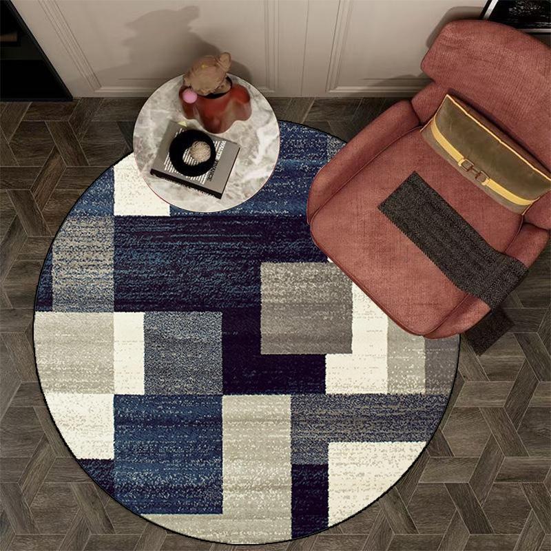 Modern Simple Round Carpet Living Room Sofa Mat Easy Clean Large Bedroom Decoration Home Rugs Washable Coffee Tables Floor Mat
