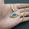 Europe, America, Jewelry, Gold-plated Diamonds, Turkish Blue Eye Pendant Necklace 2026
