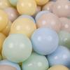 Kiddymoon plastikowe piłeczki 7cm pastelowy beż-pastelowy niebieski-pastelowy żółty-mięta 200 zabawka zestaw kulek