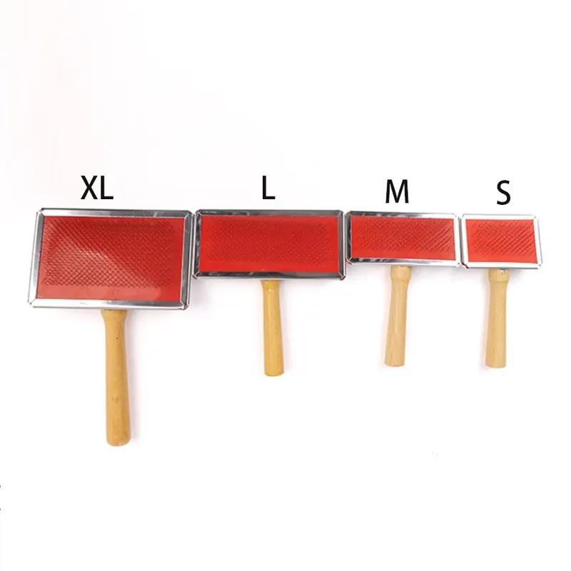 

Инструменты для расчесывания и линьки шерсти питомцев, Щетки для чистки питомцев с вращающимися иглами, Товары для груминга кошек, Щетки с деревянной ручкой