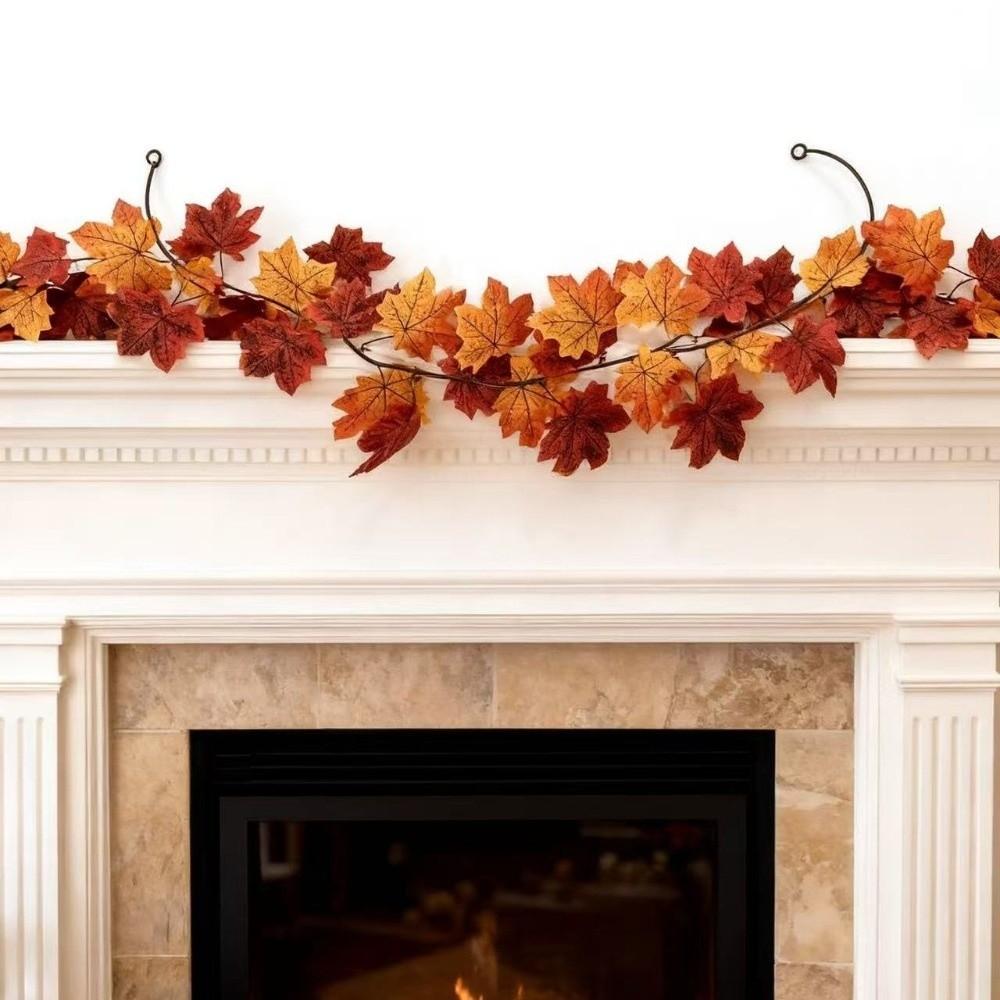 DIY Craft Artificial Maple Leaf Garland Hanging Vine Fall Foliage Garland Indoor Winding Decor