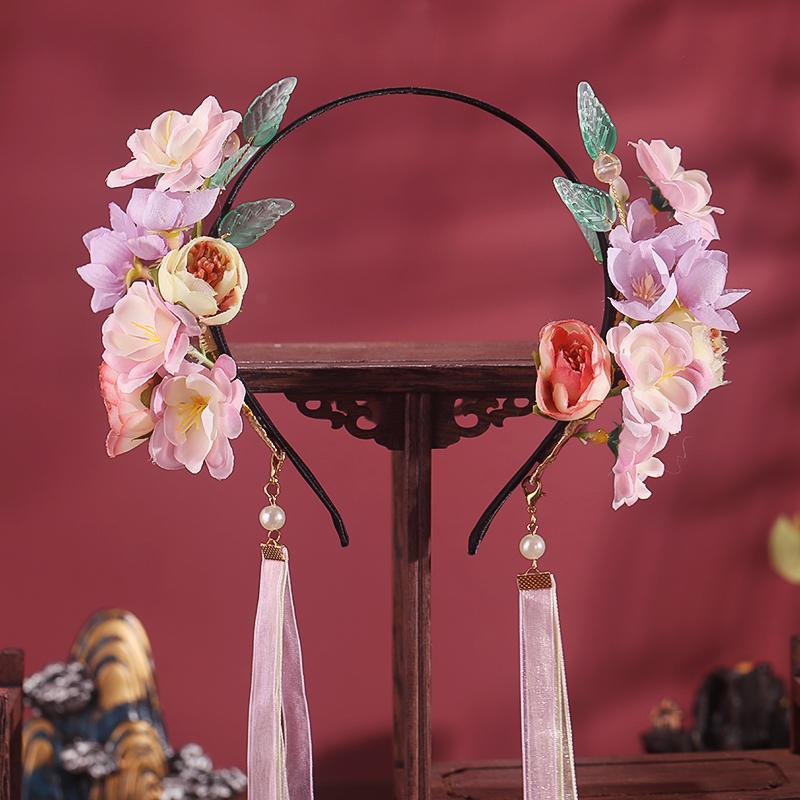 

Elegant Ancient Chinese Hanfu Hair Accessories Tassel Headband Fairy Everyday Hairpins Retro Alloy Hairbands