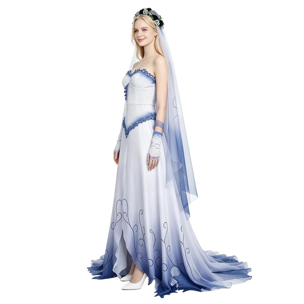 Halloween Corpse Bride Emily Cosplay Dress With Fantasy Design For Female Stage Shows