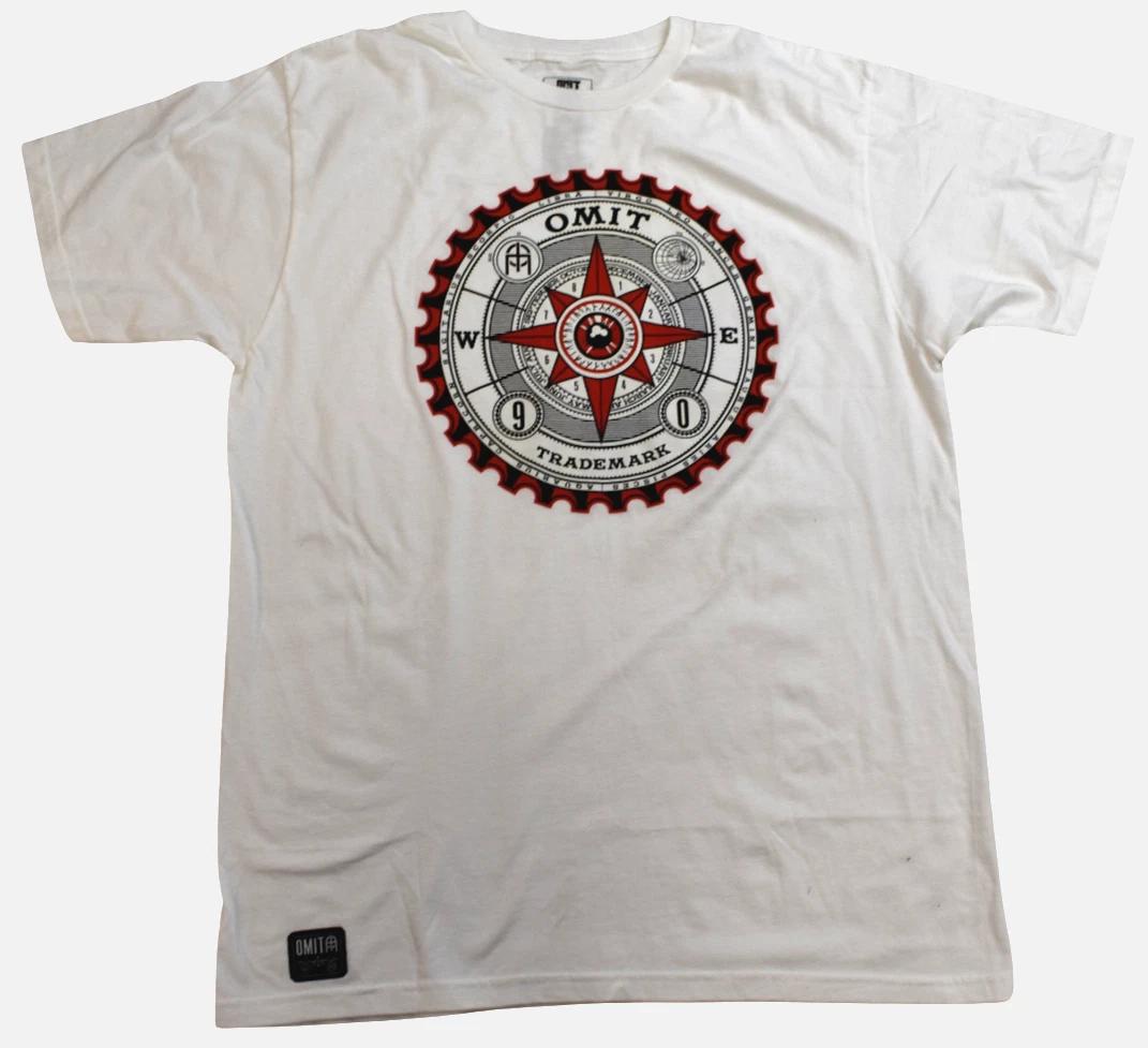 Omit Apparel Mens Streetwear Brand Zodiac Compass White Shirt New Large M