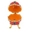 Egg Shaped Trinket Boxes Rhinestones Inlay Exquisite Jewelry Trinket Boxes for Art Collection Home Decoration
