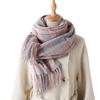 Imitation Cashmere Literary Plaid Warm Shawl Scarf Autumn And Winter Fashion Atmosphere Couple Versatile Fringed Scarf