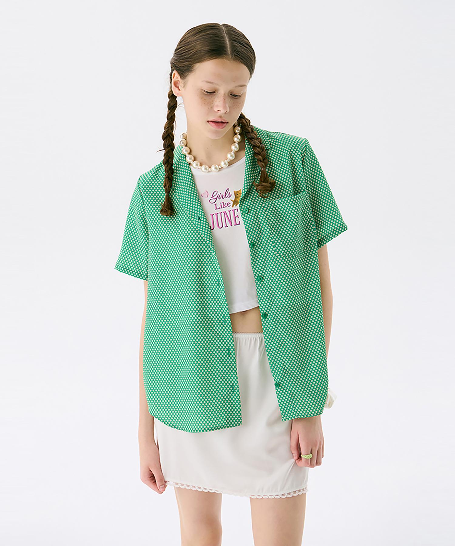 Jun Jun Space Vol13. Floral Shirts_Green M