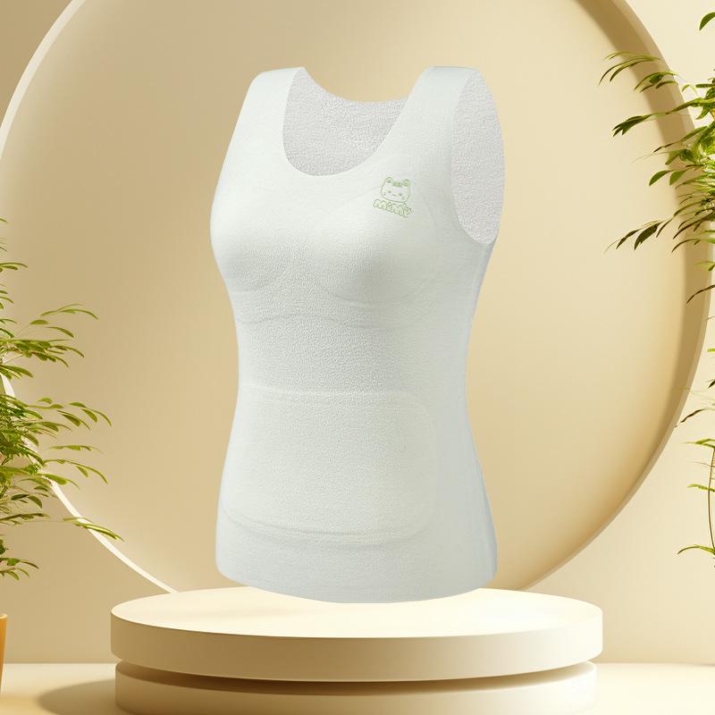 

Less hair development period thermal vest new with chest pad free bra teenagers German velvet warm Xxl (recommended 50-60kg ) колір морської хвилі