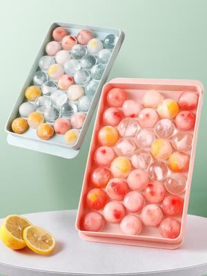 Round Ice Ball Tray with Lid - 33 Grid Creative Homemade Ice Mold