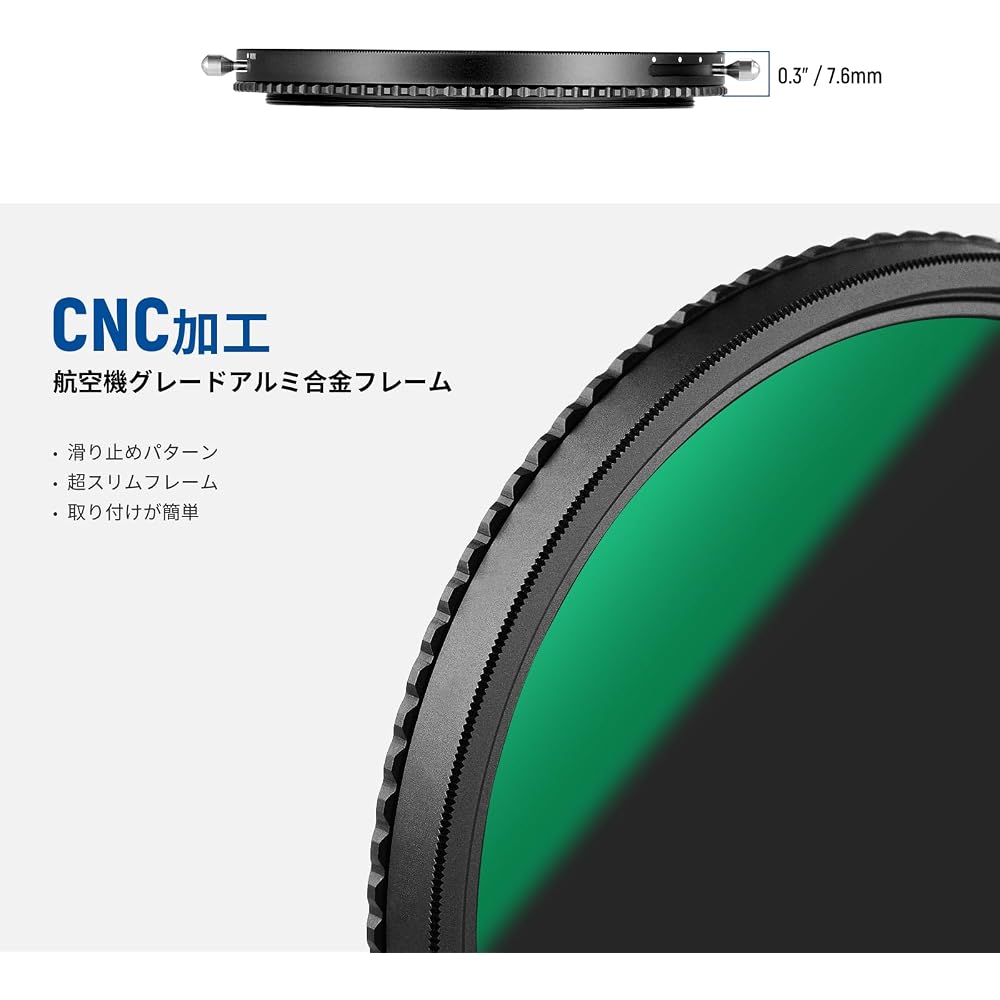 NEEWER 2-in-1 58mm Variable ND Filter ND2–ND32 & CPL Multifunctional Filter, 2-in-1, No X-shaped unevenness, HD Optical Glass, 30-layer Nano Coating,