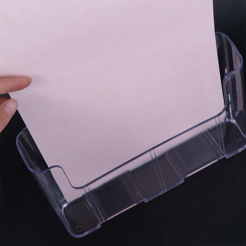 Plastic Brochure Holder Clear Flyer Display Stand Durable Filing Magazine Rack Bookcase