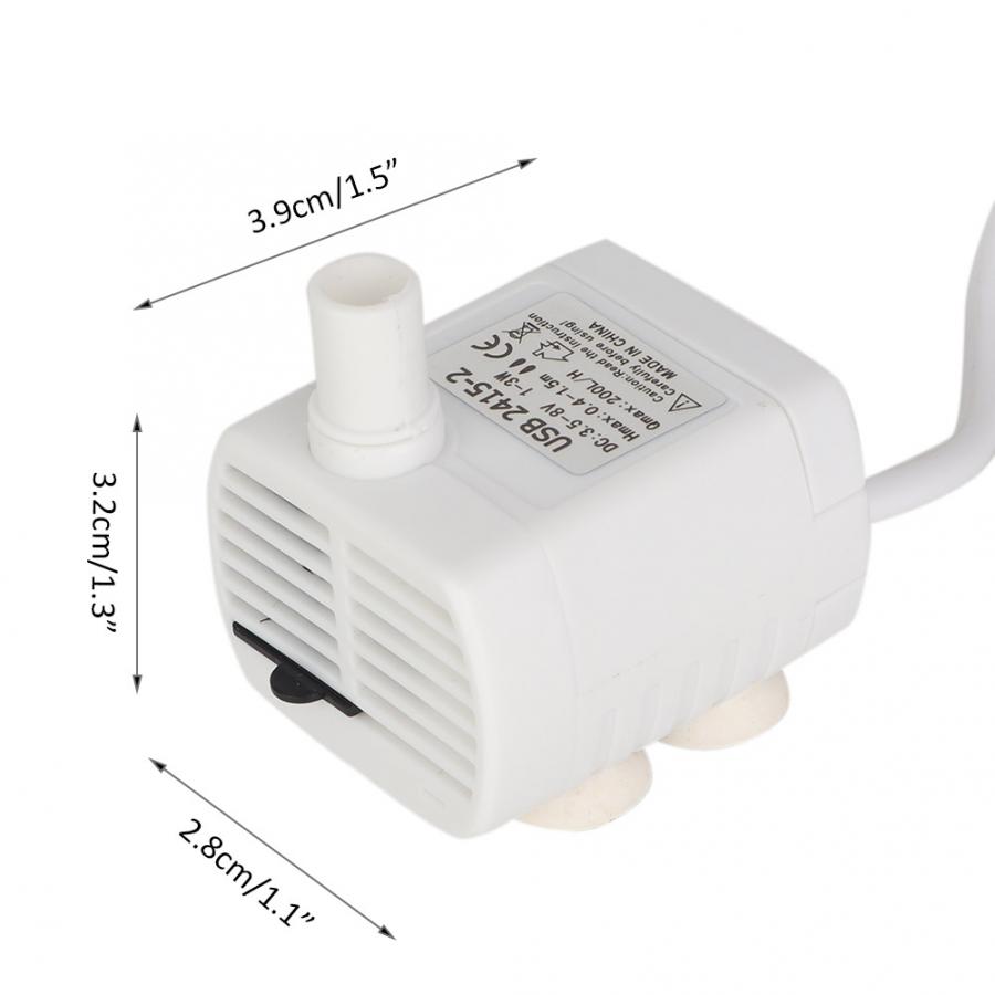 Fashionable USB Mini Pump Submersible Water Pump for Fish Tank Aquarium Pet Water Dispenser Waterproof Submersible Aquarium