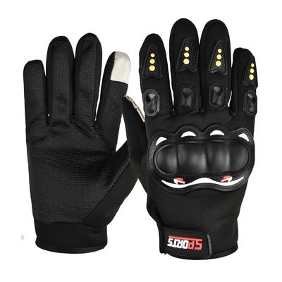 Gants de cyclisme rigides à doigts complets pour hommes et femmes, printemps et été, moto et vélo, extérieur, antidérapants et résistants à l'usure.