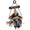 Halloween Hanging Flying Witch With Broom Ornaments Door Wall Party Decoration