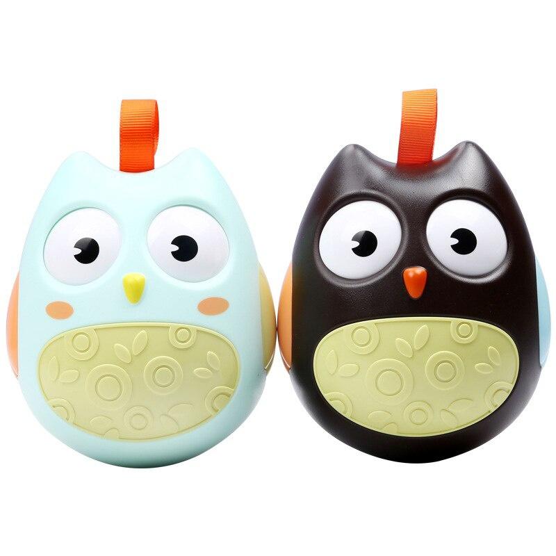 High Quality Cute Animal Owl Dog Rattles Toys Tumbler Fun Toy with Bell Toys Gifts Dog Puppy Tumbler Educational Toys with Bell