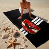 America Club Wappen mit Kaninchen Strandtuch, Schnelltrocknend, Pflegeleicht, Für Fitness und Strandurlaub geeignet, Sportliches Essential Fan-Geschenk
