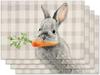 Osterhase Tischset 4er Set Frühling Sommer Tischsets Saisonale Oster-Tischsets