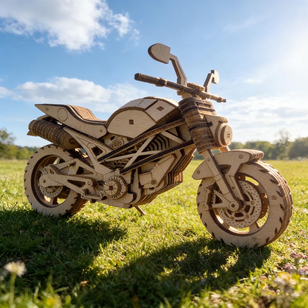 Wooden Motorcycle Toy Puzzle DO-IT-YOURSELF 3D Perfect Ideal for Learning Birthday Gifts Christmas Gifts Halloween Gifts