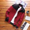 Men's Autumn/Winter Stand-Up Collar Color-Block Business Casual Jacket
