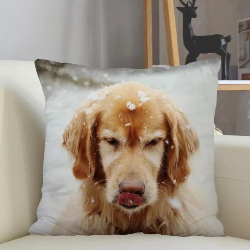 Golden Retriever Hund Kissenbezug Sofa Dekorative Kissenhülle Kissenbezug Heimdeko Großhandel