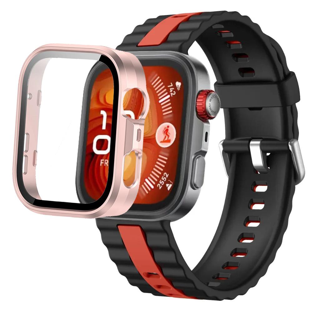 Silikonarmband+PC-Hülle für Huawei Watch Fit 4/Fit 4 Pro Intelligentes Armbandteile für Huawei Watch Fit 3 Uhr Schutzhülle