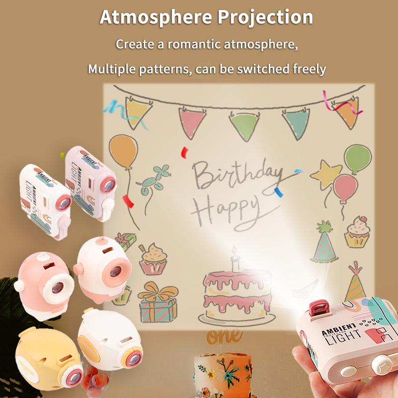 Cartoon Projector Lamp With Soft Light And Multiple Projection Films For Birthday Party And Bedroom Decoration Creative Gifts