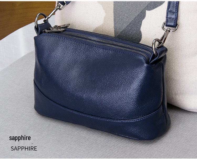 Women's 2025 Trendy Genuine Leather Multi-Zipper Crossbody & Shoulder Bag - Soft Cowhide Handbag