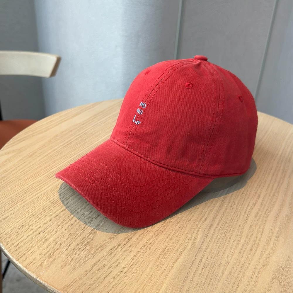 Year Small Letter Embroidered Soft Top Baseball Cap Children TH Home Thin Breathable Face Small Simple Couple Cap
