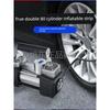 Car-Mounted Air Pump, Car-Specific Electric Air Pump with Tire Pressure Gauge, Portable Dual-Cylinder High-Pressure Tire Pump for Small Cars