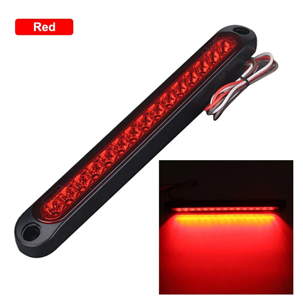 12V 24V Car Brake Light 15 Led Car Brake Light Bar Rear Brake Light Side Marker Turn Signal Stop Lamp Warning For Trailer Truck