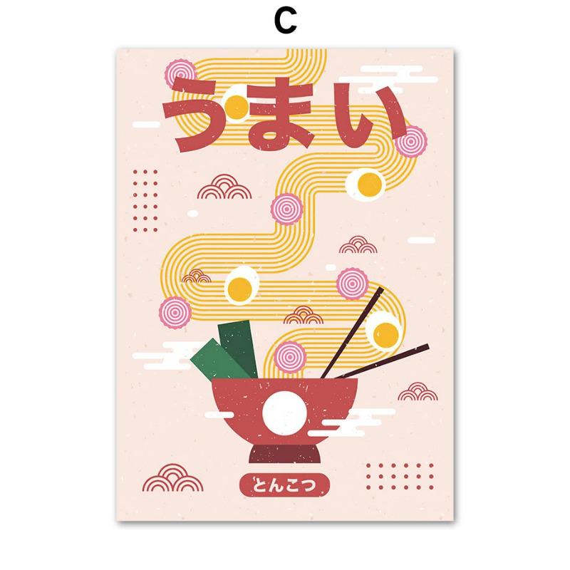 

Рамен с яйцом Японские суши Сёчу Еда Настенное искусство Холст Живопись Скандинавские постеры Ретро Кухня Ресторан Настенный декор Картина 21cm×30cm NoFrame