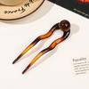 U-shaped Acetic Acid Hairpin Simple Beads Hair Stick Women Girls Colored U-Shaped Irregular Hairpin Jewelry Styling  Accessories